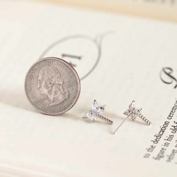 Sparkling Dragonfly Studs - Only 4 left! - Picture 8 of 9